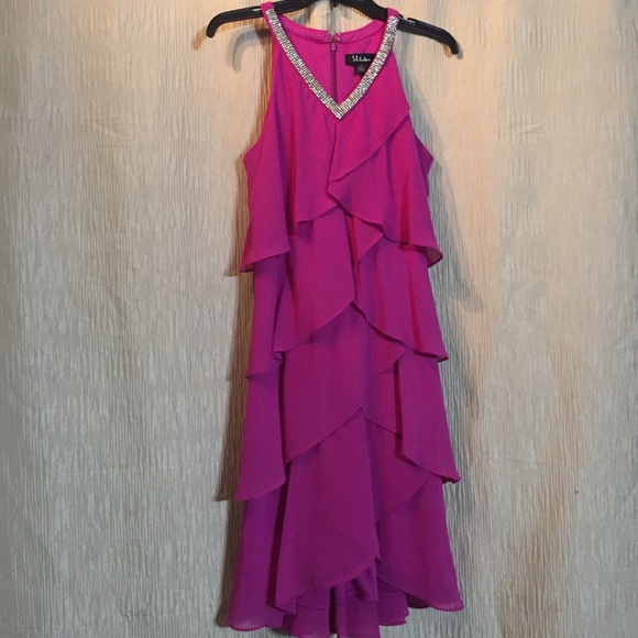 SL Fashions Dresses & Skirts - SL Fashions Pink Blinged Dress